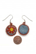 Denim Daisy Earrings